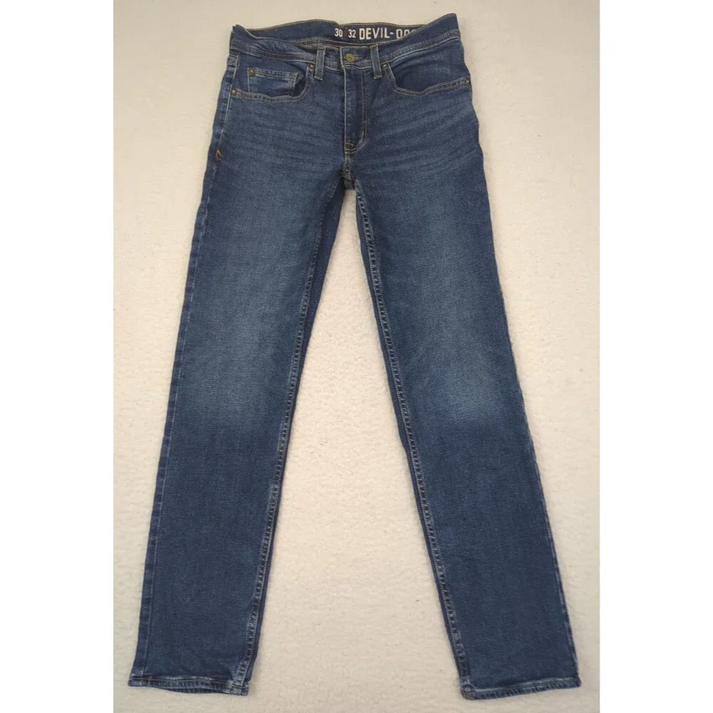 Devil Dog Mens Jeans Blue 28x31 Casual Denim Dark Wash Outdoor DD3041